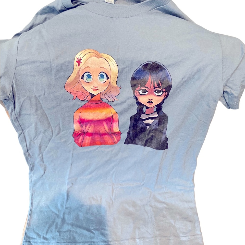 Wednesday And Enid cartoon tee